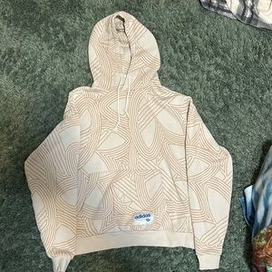 Adidas all over print original athletic club hoodie